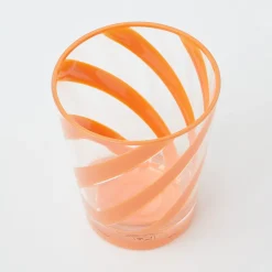 Mrs. Alice Glasses|Orange Swirl Outdoor Glasses (Set Of 6)