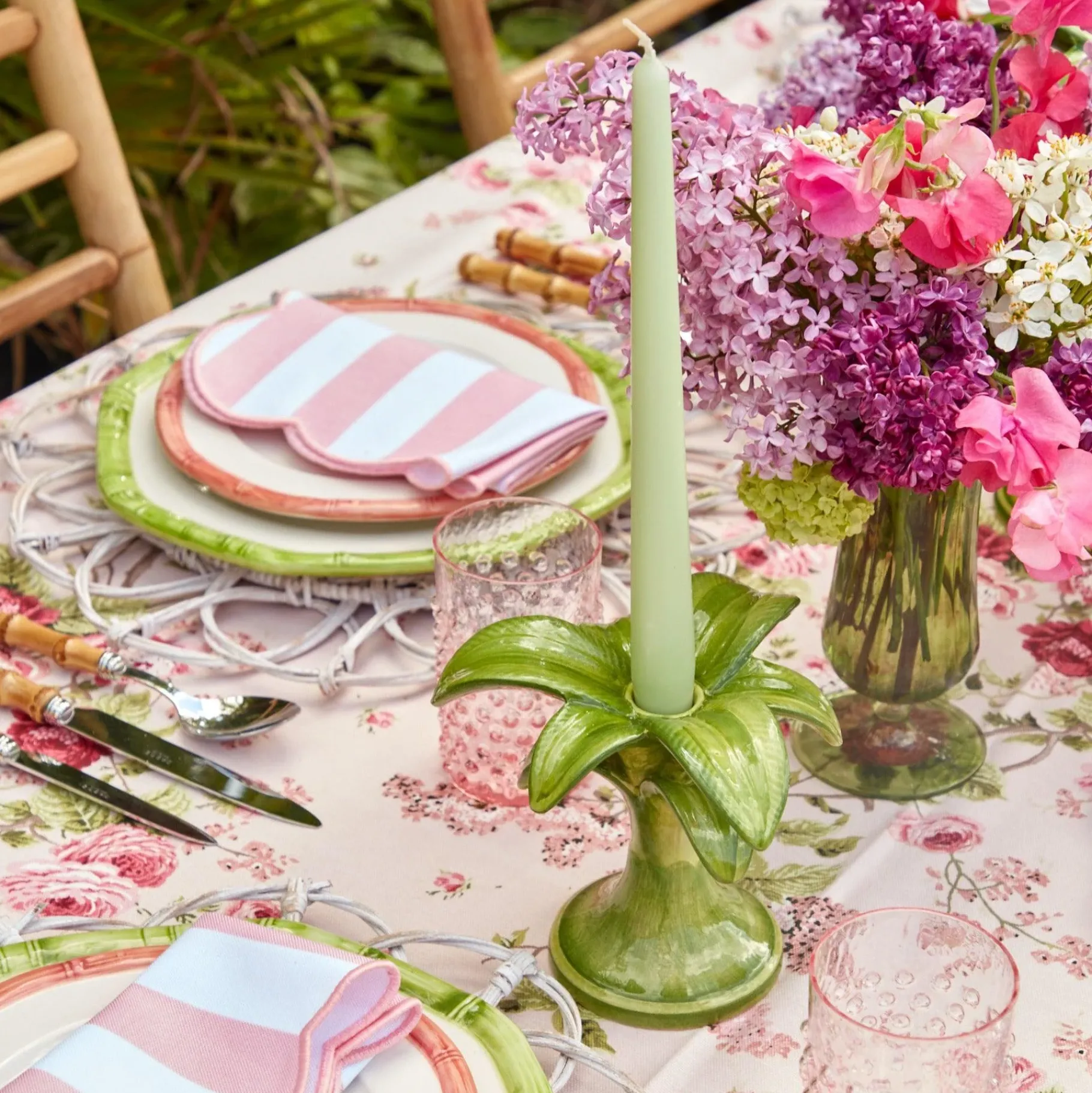 Mrs. Alice Candle Holders|Palm Leaf Candle Holder (Small)