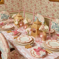 Mrs. Alice Napkin Rings, Bows & Wreaths|Personalised Dusty Pink Napkin Bow