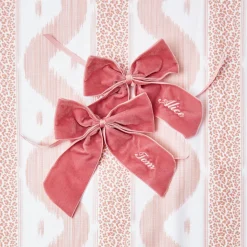 Mrs. Alice Napkin Rings, Bows & Wreaths|Personalised Dusty Pink Napkin Bow