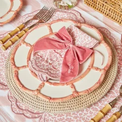 Mrs. Alice Napkin Rings, Bows & Wreaths|Personalised Dusty Pink Napkin Bow