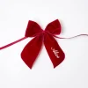 Mrs. Alice Napkin Rings, Bows & Wreaths|Personalised Red Velvet Napkin Bow