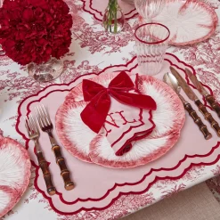 Mrs. Alice Napkin Rings, Bows & Wreaths|Personalised Red Velvet Napkin Bow