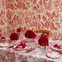 Mrs. Alice Napkin Rings, Bows & Wreaths|Personalised Red Velvet Napkin Bow