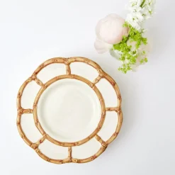 Mrs. Alice Bamboo Crockery|Petal Bamboo Ceramic Dinner Plate