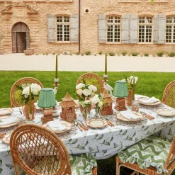 Mrs. Alice Bamboo Crockery|Petal Bamboo Ceramic Dinner Plate