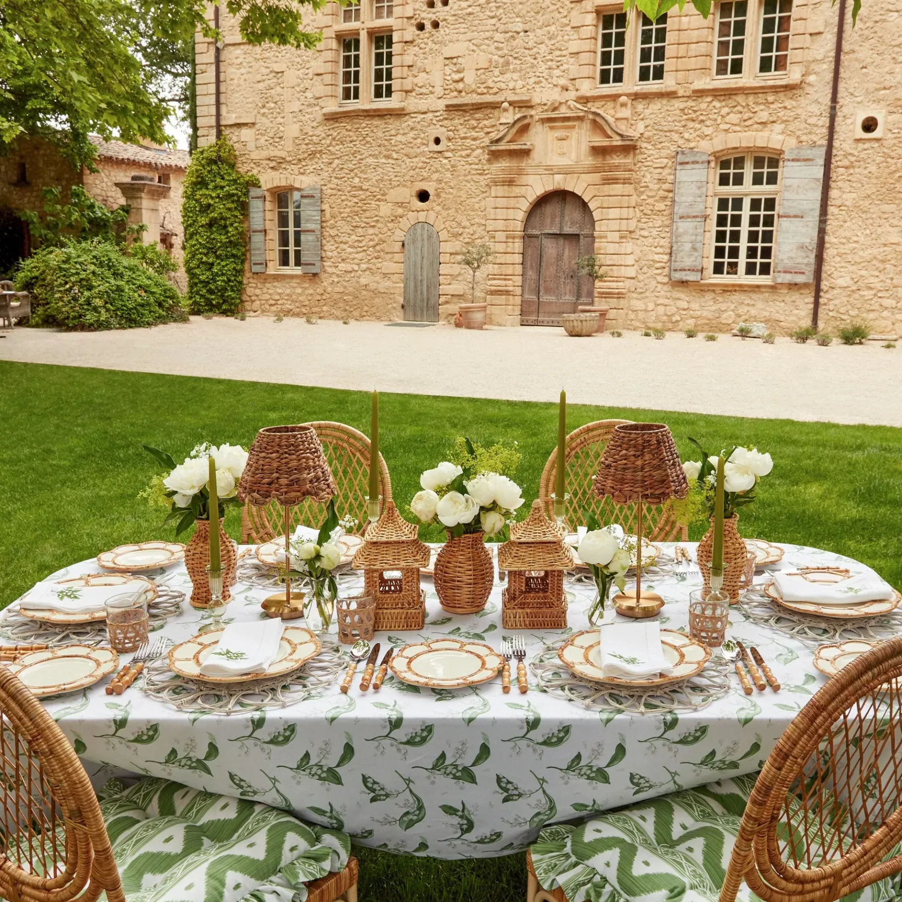 Mrs. Alice Crockery Sets|Petal Bamboo Ceramic Dinner Plate (Set Of 4)