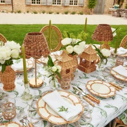 Mrs. Alice Crockery Sets|Petal Bamboo Ceramic Dinner Plate (Set Of 4)