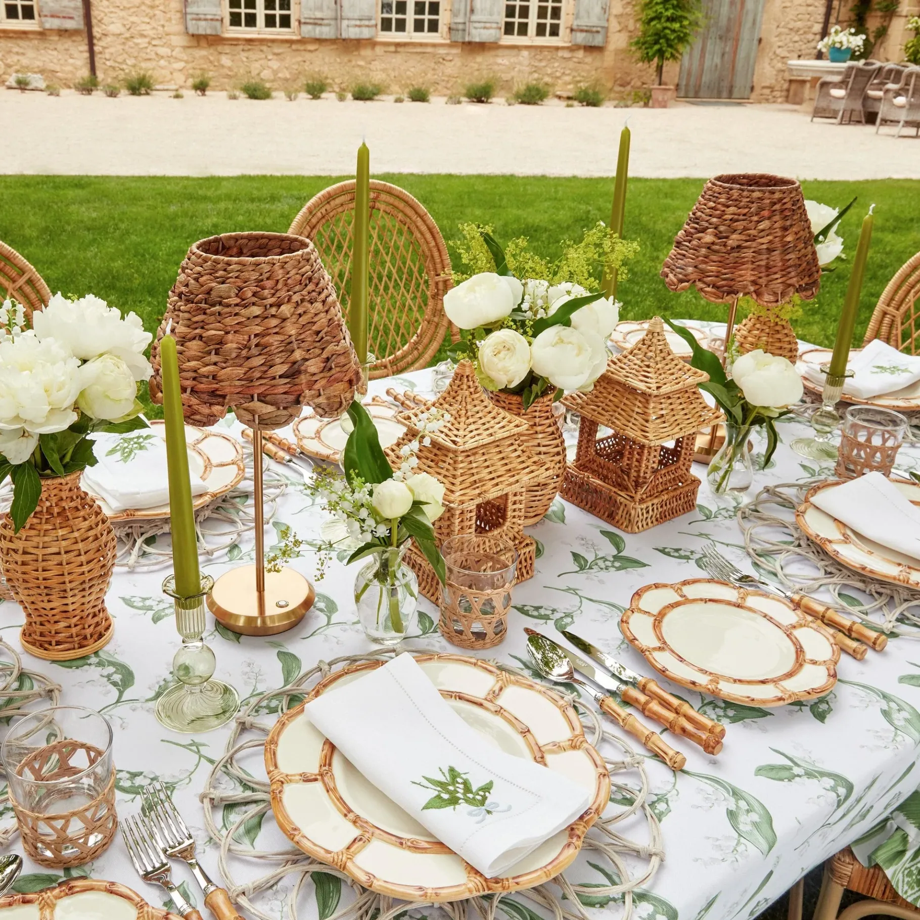 Mrs. Alice Crockery Sets|Petal Bamboo Ceramic Dinner Plate (Set Of 4)