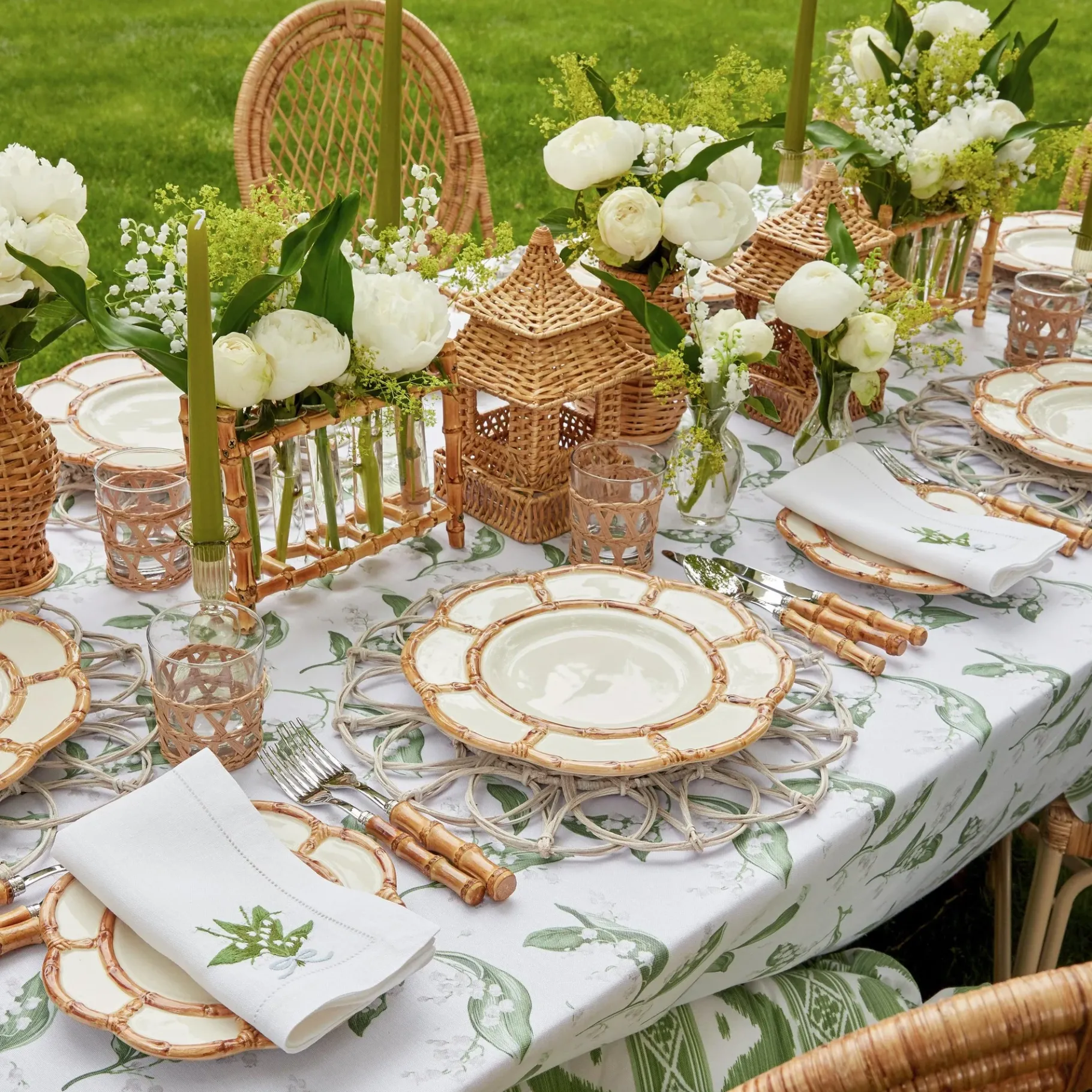 Mrs. Alice Crockery Sets|Petal Bamboo Ceramic Dinner & Starter Plates (Set Of 8)