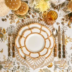 Mrs. Alice Starter Plates|Petal Bamboo Ceramic Starter Plate
