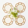 Mrs. Alice Bamboo Crockery|Petal Bamboo Starter Plate (Set Of 4)