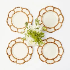 Mrs. Alice Crockery Sets|Petal Bamboo Starter Plate (Set Of 4)