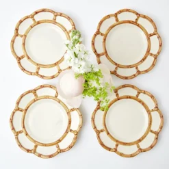 Mrs. Alice Starter Plates|Petal Bamboo Starter Plate (Set Of 4)