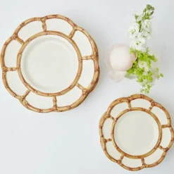 Mrs. Alice Starter Plates|Petal Bamboo Starter Plate (Set Of 4)