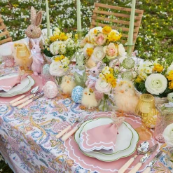 Mrs. Alice Candle Holders|Pink & Green Camille Candle Set (Green Candles)