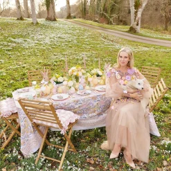 Mrs. Alice Candle Holders|Pink & Green Camille Candle Set (Pink Candles)