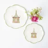 Mrs. Alice Starter Plates|Pink & Green Pagoda Starter Plate