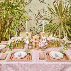 Mrs. Alice Starter Plates|Pink & Green Pagoda Starter Plate