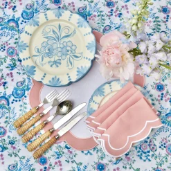 Mrs. Alice Napkins|Pink Applique Napkins (Set Of 4)