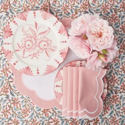 Mrs. Alice Napkins|Pink Applique Napkins (Set Of 4)