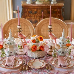 Mrs. Alice Napkins|Pink Applique Napkins (Set Of 4)