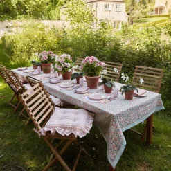 Mrs. Alice Table Linen Sets|Pink Applique Placemats & Napkins (Set Of 4)