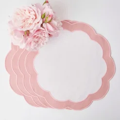 Mrs. Alice Placemats|Pink Applique Placemats (Set Of 4)