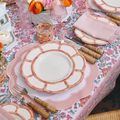 Mrs. Alice Placemats|Pink Applique Placemats (Set Of 4)