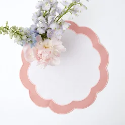 Mrs. Alice Placemats|Pink Applique Placemats (Set Of 4)