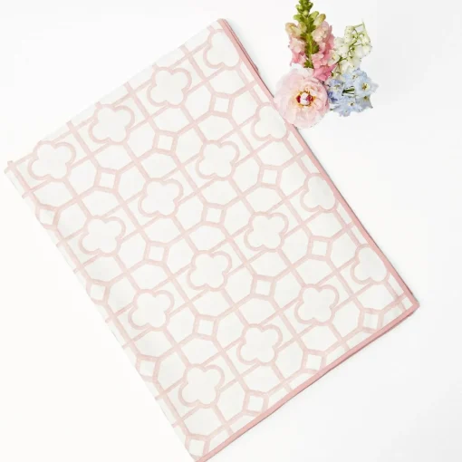 Mrs. Alice Tablecloths|Pink Bamboo Tablecloth