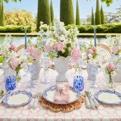 Mrs. Alice Tablecloths|Pink Bamboo Tablecloth