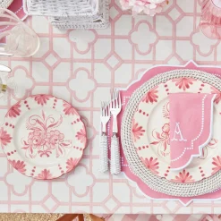 Mrs. Alice Tablecloths|Pink Bamboo Tablecloth