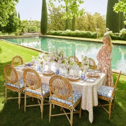 Mrs. Alice Tablecloths|Pink Bamboo Tablecloth