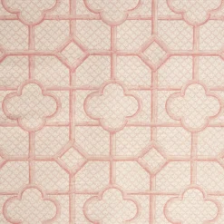 Mrs. Alice Serena Fresson Fabrics|Pink Bamboo Trellis Fabric
