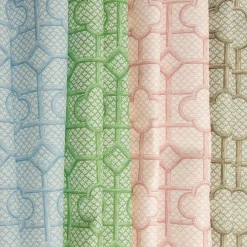 Mrs. Alice Serena Fresson Fabrics|Pink Bamboo Trellis Fabric