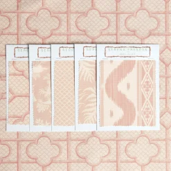 Mrs. Alice Serena Fresson Fabrics|Pink Bamboo Trellis Fabric