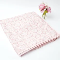 Mrs. Alice Tablecloths|Pink Bamboo Trellis Tablecloth