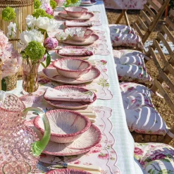 Mrs. Alice Dinner Plates|Pink Capri Lettuce Dinner Plate (Set Of 4)