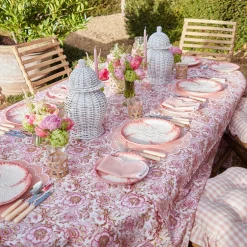 Mrs. Alice Lettuce Crockery|Pink Capri Lettuce Dinner Plate (Set Of 4)