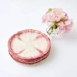 Mrs. Alice Crockery Sets|Pink Capri Lettuce Starter Plate (Set Of 4)