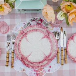 Mrs. Alice Crockery Sets|Pink Capri Lettuce Starter Plate (Set Of 4)