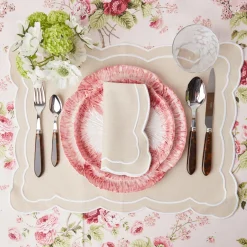 Mrs. Alice Crockery Sets|Pink Capri Lettuce Starter Plate (Set Of 4)