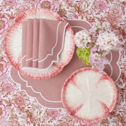 Mrs. Alice Starter Plates|Pink Capri Lettuce Starter Plate (Set Of 4)