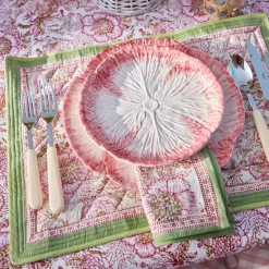 Mrs. Alice Lettuce Crockery|Pink Capri Lettuce Starter Plate