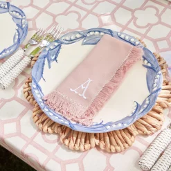 Mrs. Alice Napkins|Pink Fringe Napkins (Set Of 4)