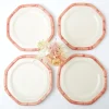 Mrs. Alice Dinner Plates|Pink Geometric Bamboo Dinner Plate (Set Of 4)