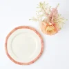 Mrs. Alice Bamboo Crockery|Pink Geometric Bamboo Starter Plate