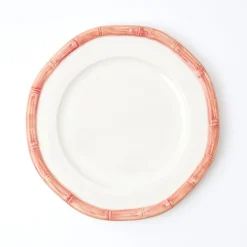 Mrs. Alice Bamboo Crockery|Pink Geometric Bamboo Starter Plate