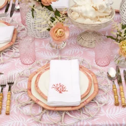 Mrs. Alice Bamboo Crockery|Pink Geometric Bamboo Starter Plate